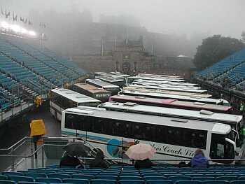 All the busses on the esplanade